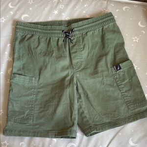 Nautica Boys Army Green Shorts Size Large 14/16 Casual Drawstring Bottoms